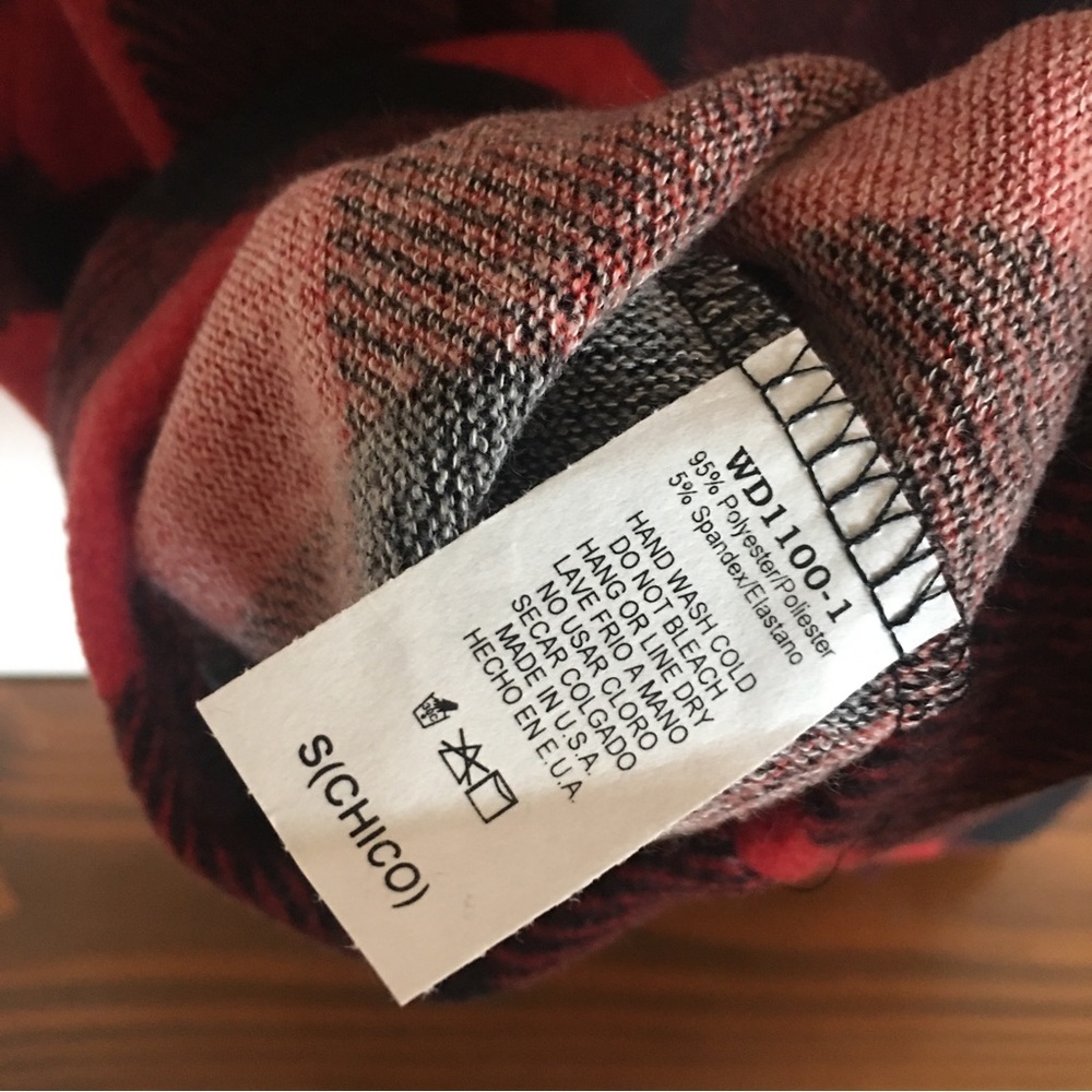 NWOT Long Sleeve Fleece Buffalo Plaid Christmas Pajama Sleep Dress Night Shirt - Picture 4 of 4